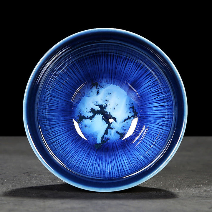 Buddha Stones Chinese Jianzhan Glaze Kiln Change Ceramic Teacup Tenmoku Kung Fu Tea Cup - image 0
