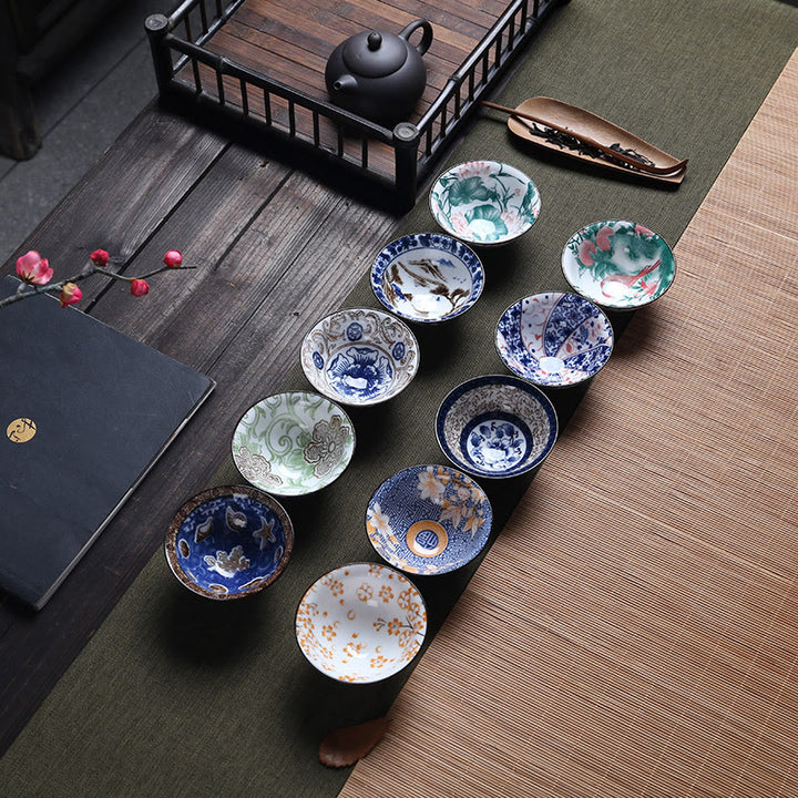 Buddha Stones Flowers Fu Character Mountains Lotus Cherry Blossoms Ceramic Teacup Kung Fu Tea Cup - image 49