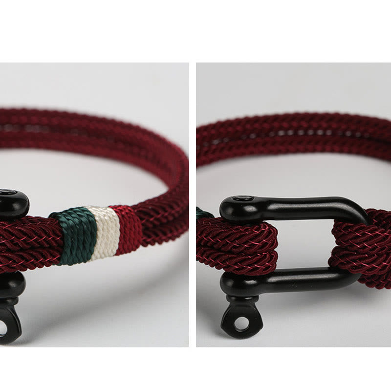 Buddha Stones Simple Design Luck Stainless Steel Buckle Bracelet - image 12