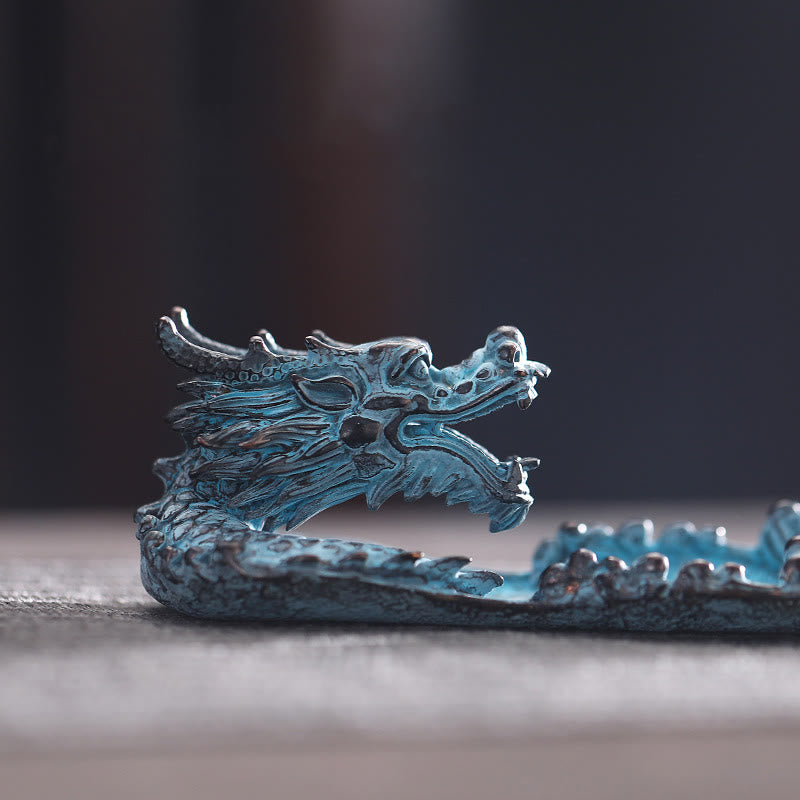 Buddha Stones Auspicious Dragon Strength Alloy Incense Burner Decoration - image 7
