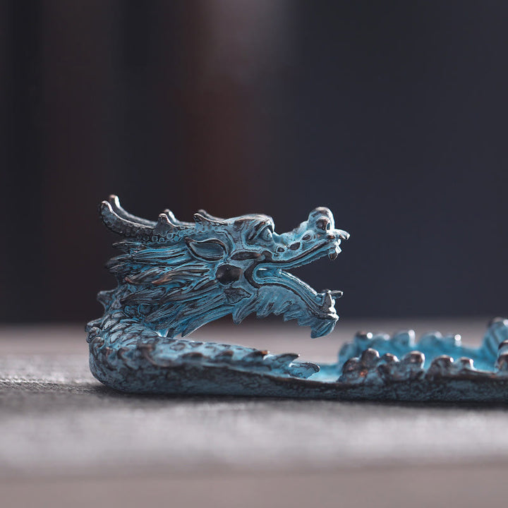 Buddha Stones Auspicious Dragon Strength Alloy Incense Burner Decoration - image 7