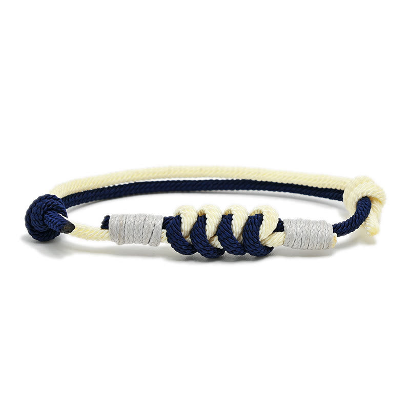 Buddha Stones Simple Design King Kong Knot Strength Braid String Bracelet - Dark Blue(Bracelet Size 15-25cm) - image 17