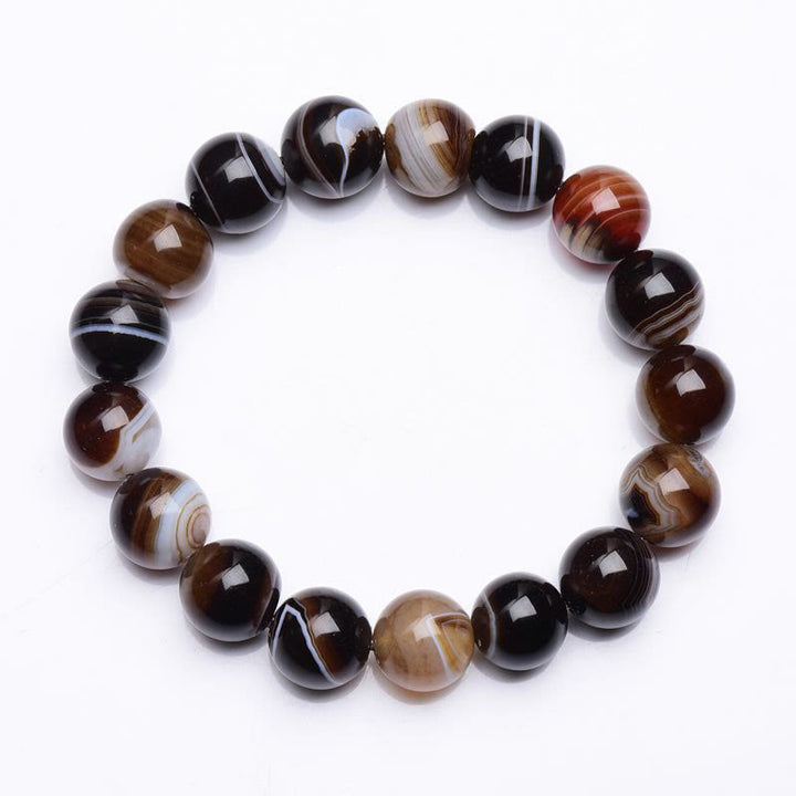 Buddha Stones Tibetan Sardonyx Happiness Positive Bracelet - image 9