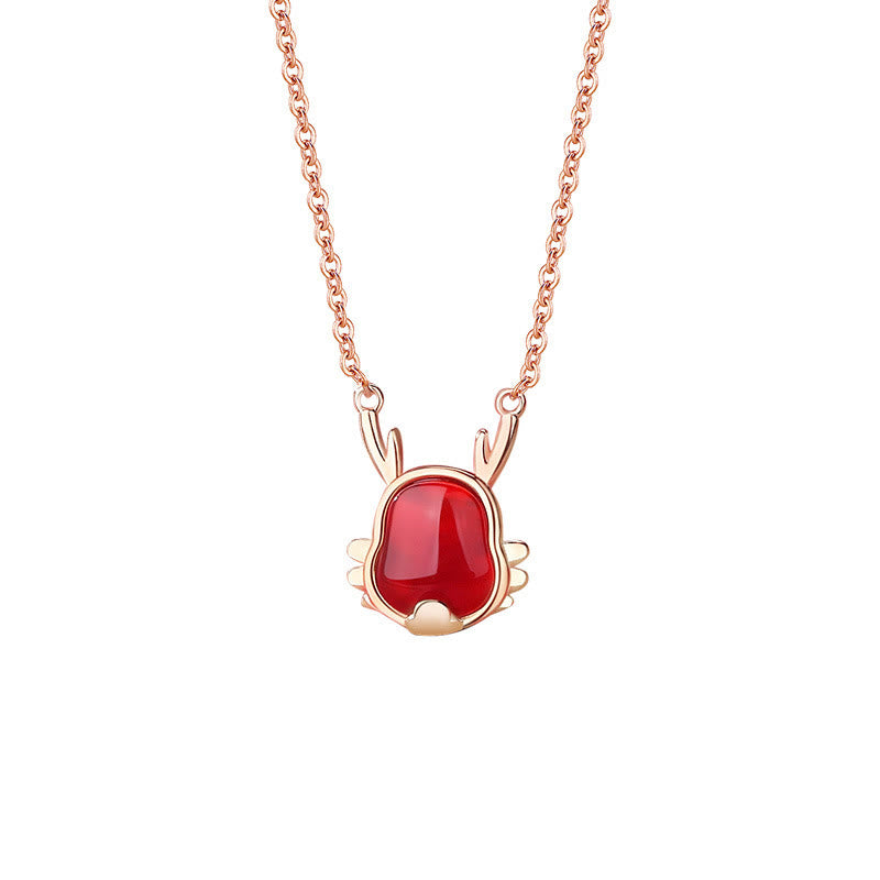 ❗❗❗A Flash Sale- Buddha Stones 925 Sterling Silver Year of the Dragon Natural Red Agate Dragon Attract Fortune Fu Character Strength Bracelet Necklace Pendant Earrings - image 8