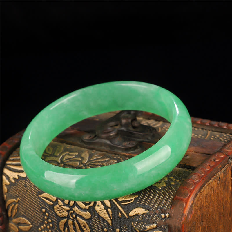 Buddha Stones Quartzite Jade Healing Abundance Protection Bracelet Bangle - image 3