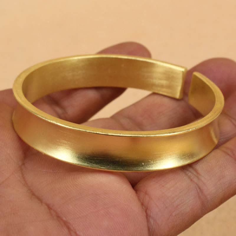 Buddha Stones Copper Wealth Luck Cuff Bracelet Bangle - image 9