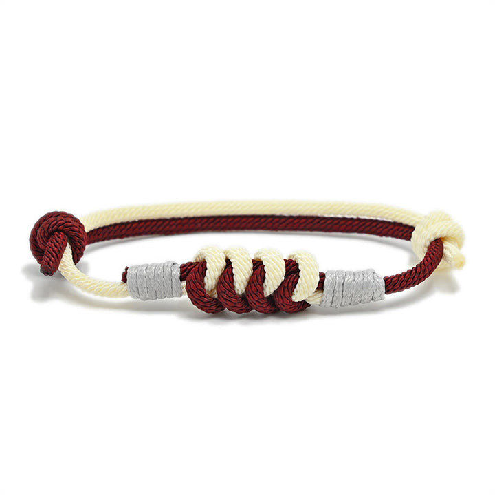 Buddha Stones Simple Design King Kong Knot Strength Braid String Bracelet - Dark Red(Bracelet Size 15-25cm) - image 15