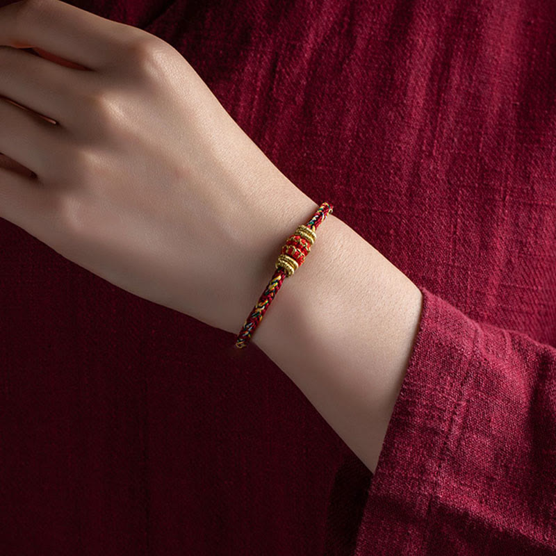 Buddha Stones Tibet Handmade Chinese Zodiac Natal Buddha Luck Strength Braided String Bracelet - image 8