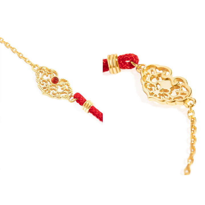 Buddha Stones Lock of Good Wishes Luck Strength Chain Bracelet - image 9