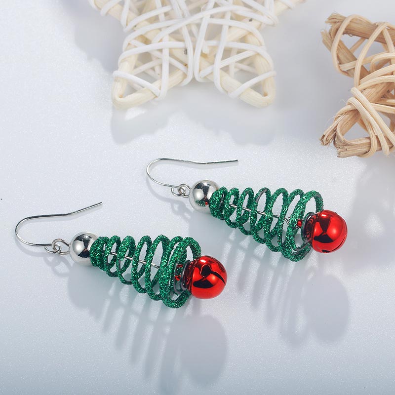 Christmas Tree Drop Dangle Earrings - image 2