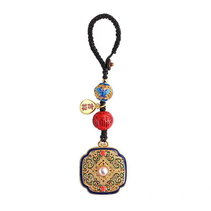 Buddha Stones Fu Character Blessing Ruyi Charm Key Chain - image 11