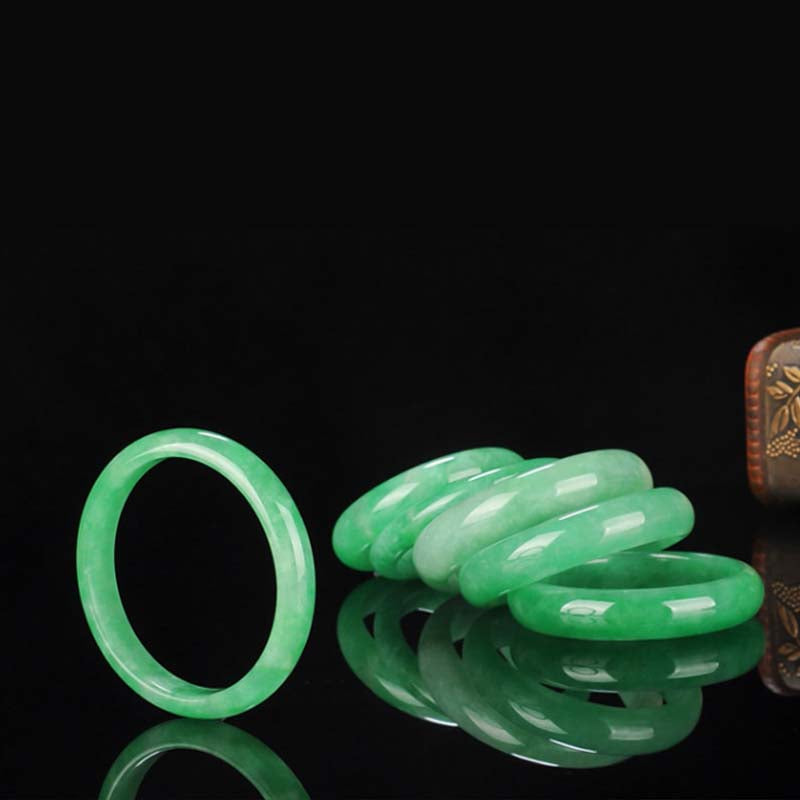 Buddha Stones Quartzite Jade Healing Abundance Protection Bracelet Bangle - image 8