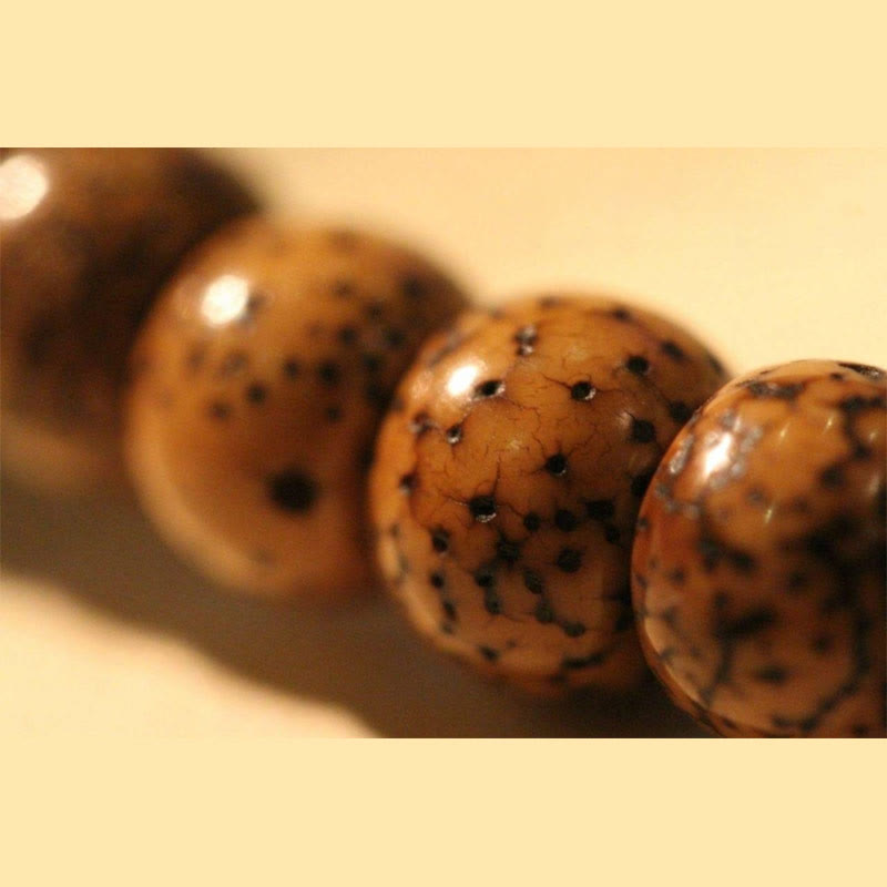 Buddha Stones Tibetan Bodhi Seed Amber Dzi Bead Agate Zakiram Goddess of Wealth Beads Triple Wrap Bracelet - image 11