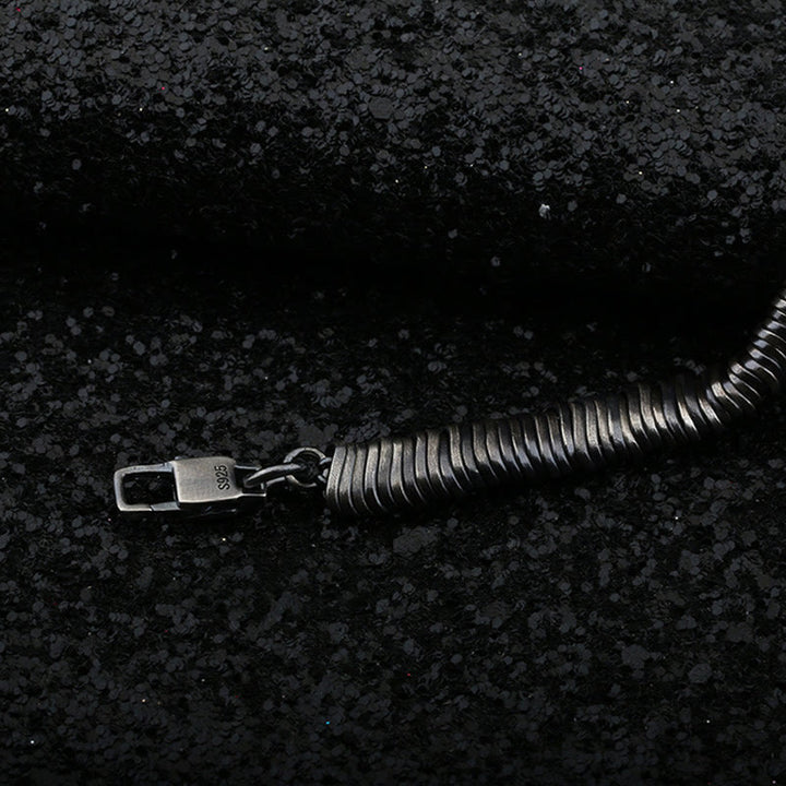 Buddha Stones 925 Sterling Silver Vintage Twisted Design Wealth Healing Chain Bracelet - image 2