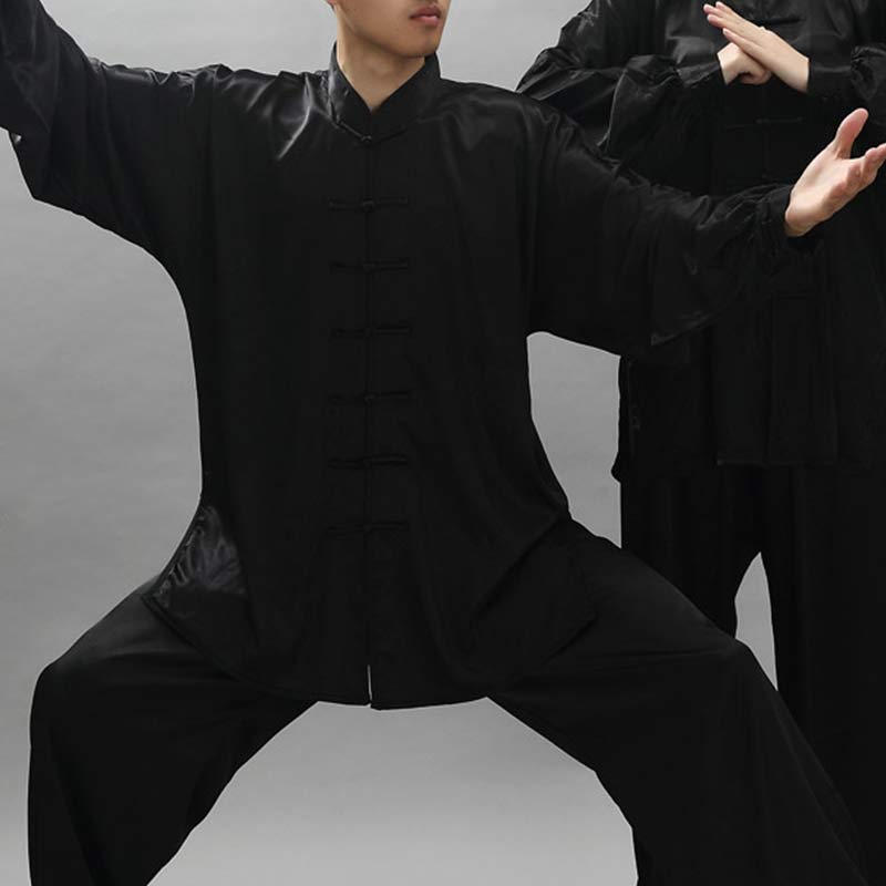 Buddha Stones Simple Pattern Meditation Prayer Spiritual Zen Tai Chi Qigong Practice Unisex Clothing Set - Black - 3XL-FIT FOR US/UK/AU/EU-2XL - image 31