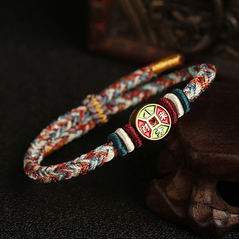 ❗❗❗A Flash Sale- Buddha Stones Colorful Rope Wealth Comes From All Directions Handmade Eight Thread Peace Knot Luck Bracelet - image 1