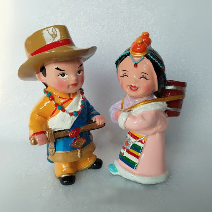 Buddha Stones Hand Painted Tibetan Figures Creative Home Office Car Decoration Ornament - image 4