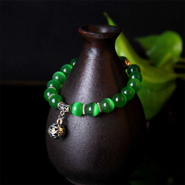 Buddha Stones Tibetan Cat Eye Lucky Bracelet - image 16