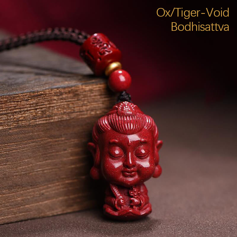 Buddha Stones Chinese Zodiac Natal Buddha Natural Cinnabar Amulet Keep Away Evil Spirits Necklace Pendant - image 7