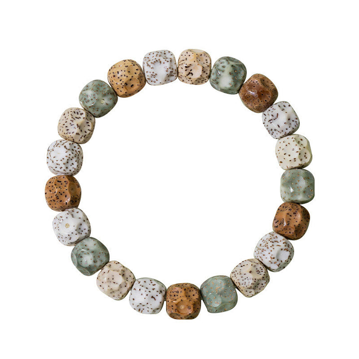 Buddha Stones Natural Colorful Bodhi Seed Auspiciousness Wealth Bracelet - image 11