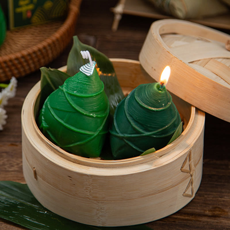 Buddha Stones Dragon Boat Festival Zongzi Pattern Scented Candle Gift For Family Friends - image 12