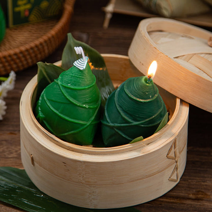Buddha Stones Dragon Boat Festival Zongzi Pattern Scented Candle Gift For Family Friends - image 12