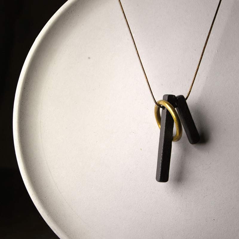 Buddha Stones Zen Circle Ebony Wood Enlightenment Necklace Pendant - image 6