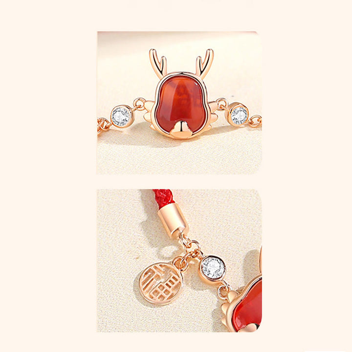❗❗❗A Flash Sale- Buddha Stones 925 Sterling Silver Year of the Dragon Natural Red Agate Dragon Attract Fortune Fu Character Strength Bracelet Necklace Pendant Earrings - image 20