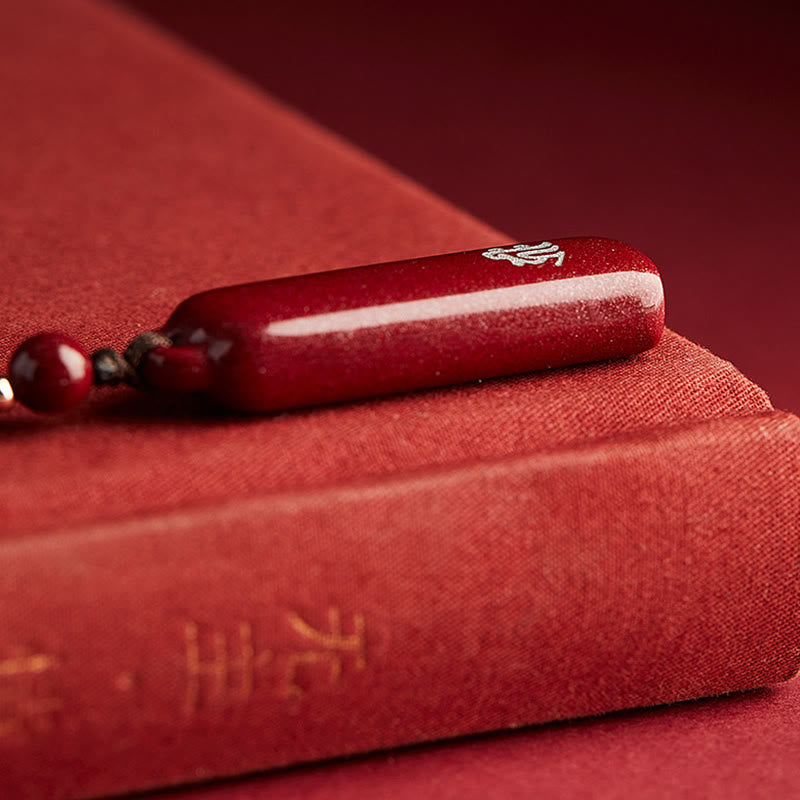 Buddha Stones Chinese Zodiac Natal Buddha Cinnabar Amulet Protection String Necklace Pendant - image 4