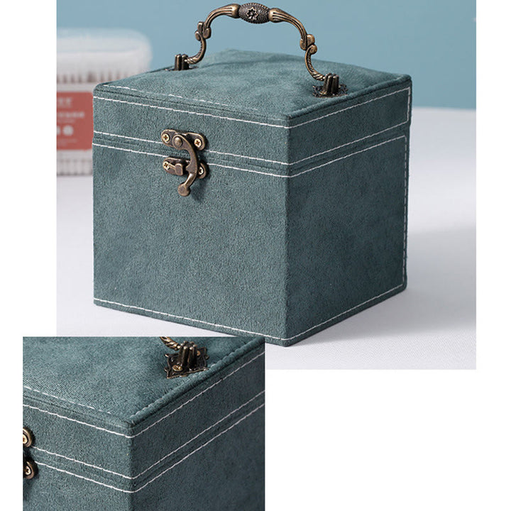 Buddha Stones Jewelry Box Organizer Three-Layer Jewelry Storage Box Flannel Gift Box - image 5