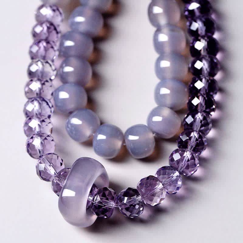 Buddha Stones Natural Amethyst Crystal Meditation Healing Bracelet - image 13