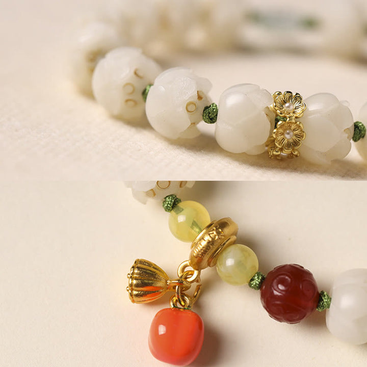 Buddha Stones Natural Bodhi Seed Lotus Pumpkin Bead Peace Harmony Bracelet - image 6