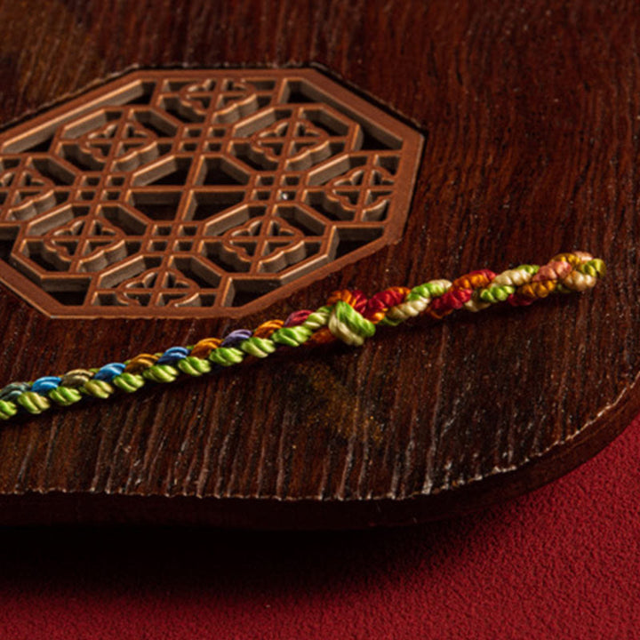 Buddha Stones "May you be blessed with peace and safety in all four seasons" Lucky Multicolored Bracelet - image 7