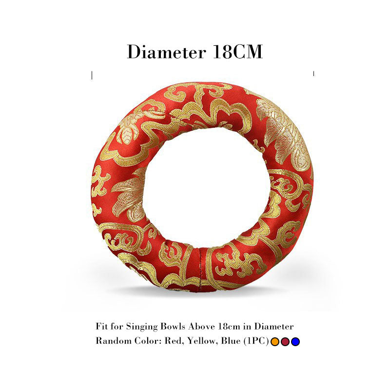 Buddha Stones Tibetan Singing Bowl Handcraft Cushion Decoration - 18cm(Random Color) - image 9