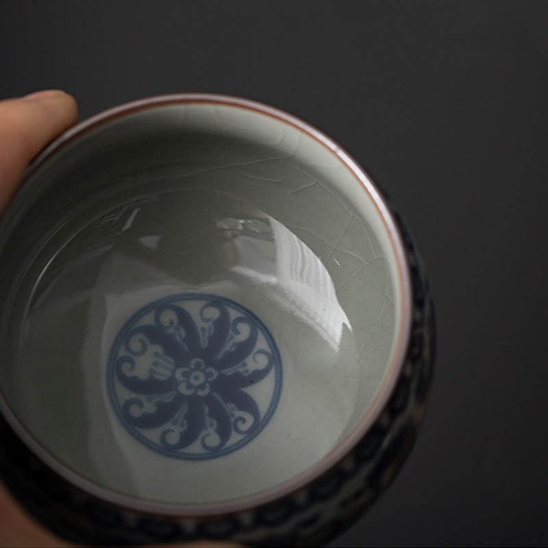 Buddha Stones Mountain Landscape Lotus Orchid Pavilion Gathering Ceramic Teacup Kung Fu Tea Cup - image 7