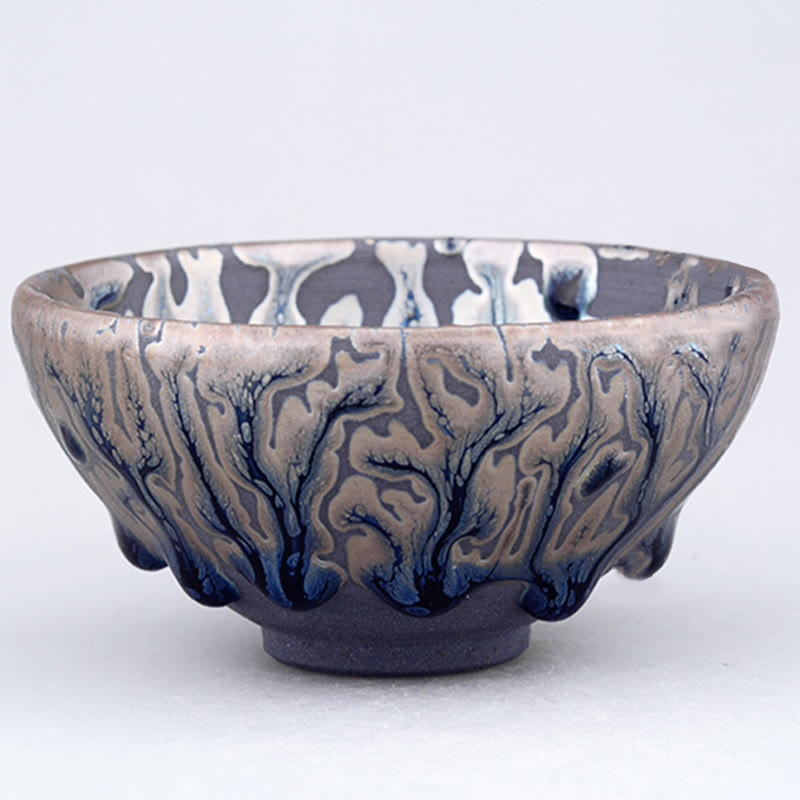 Buddha Stones Handmade Tea Tree Design Chinese Jianzhan Ceramic Teacup Kung Fu Tea Cup - image 2