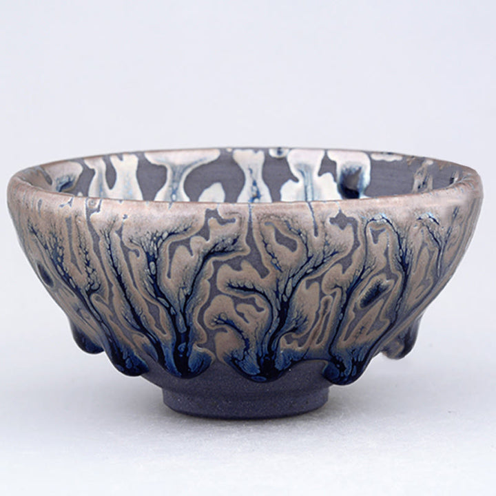 Buddha Stones Handmade Tea Tree Design Chinese Jianzhan Ceramic Teacup Kung Fu Tea Cup - image 2