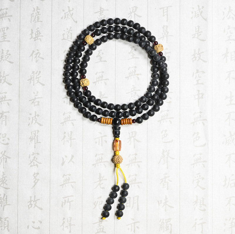 Buddha Stones Tibetan Mala Cypress Bodhi Seed Red Agate Healing Bracelet - 6mm - image 2