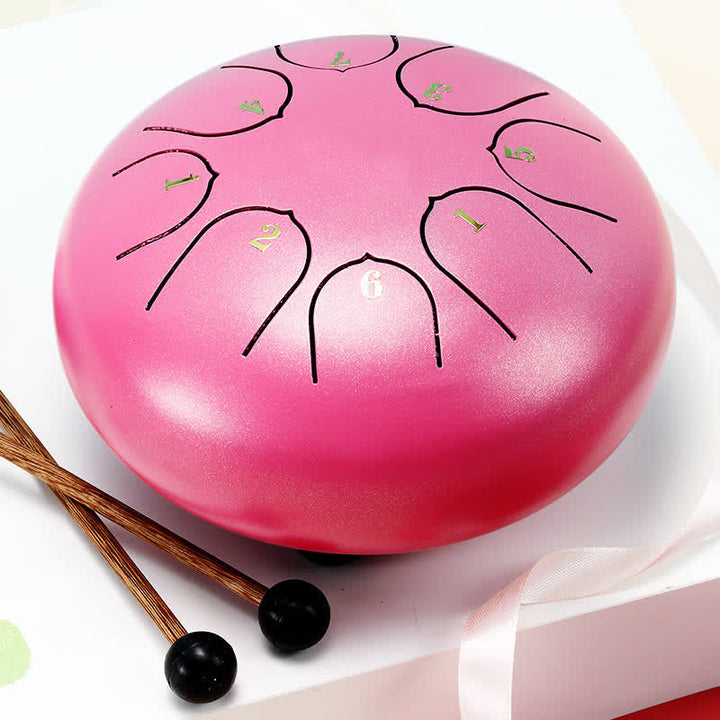 Steel Tongue Drum Sound Healing Meditation Yoga Drum Kit - Pink - image 8