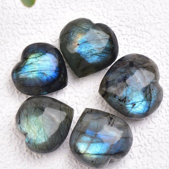 Buddha Stones Labradorite Love Heart Support Necklace Pendant - image 6