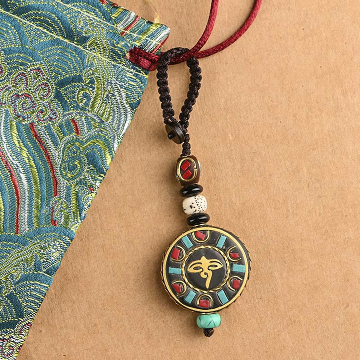 Buddha Stones Tibetan Om Mani Padme Hum Bodhi Seed Peace Key Chain - image 9