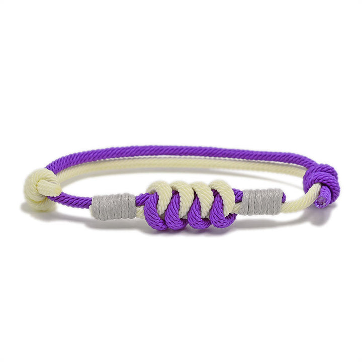 Buddha Stones Simple Design King Kong Knot Strength Braid String Bracelet - Purple(Bracelet Size 15-25cm) - image 13