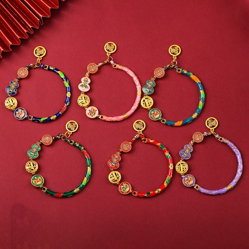 Buddha Stones Tibetan Gourd Fortune Happiness Lion Wealth Luck Bracelet - image 2