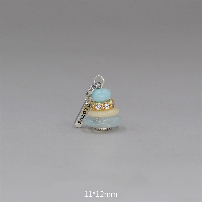 Buddha Stones Zen Cairn Labradorite Various Crystals Calm Pendant Necklace - Amazonite&Topaz&Aquamarine Pendant 11*12mm - image 33