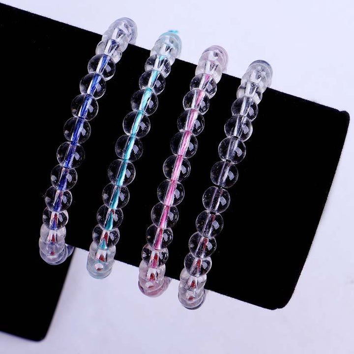 Buddha Stones Handmade Glass Beads Braided String Adjustable Bracelet - image 1