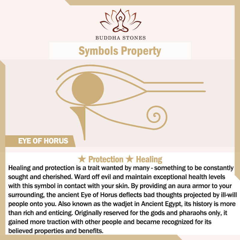 Buddha Stones Eye of Horus Protection Necklace Pendant - image 8
