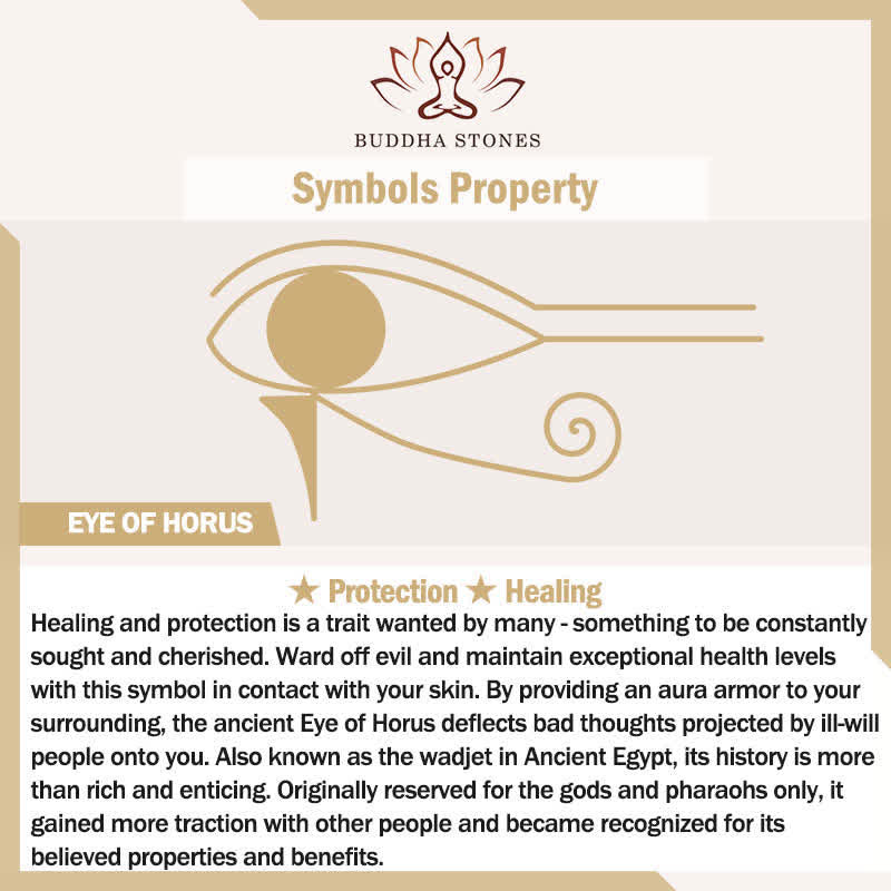 Buddha Stones Eye Of Horus Protection Copper Cuff Bracelet Bangle - image 5