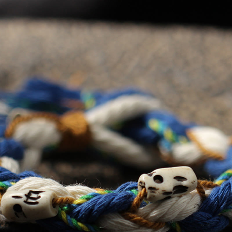 Buddha Stones Tibetan Zakiram Goddess of Wealth Bead Engraved Handmade Luck Bracelet - image 9