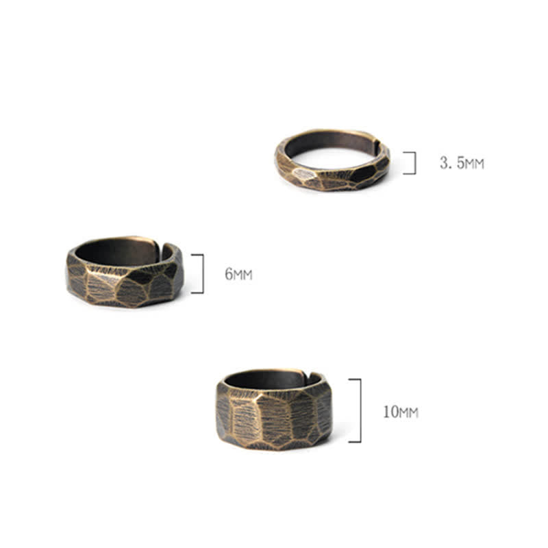 Buddha Stones Tibetan Simple Design Copper Wealth Ring - image 23