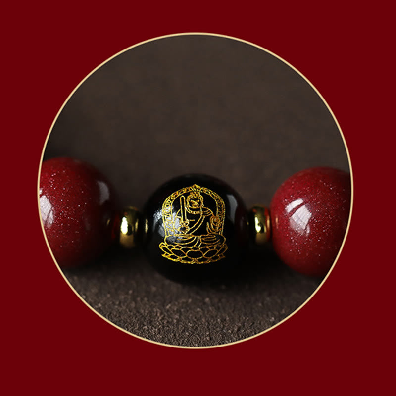 Buddha Stones 925 Sterling Silver Chinese Zodiac Natal Buddha Cinnabar Om Mani Padme Hum Calm Bracelet - image 10